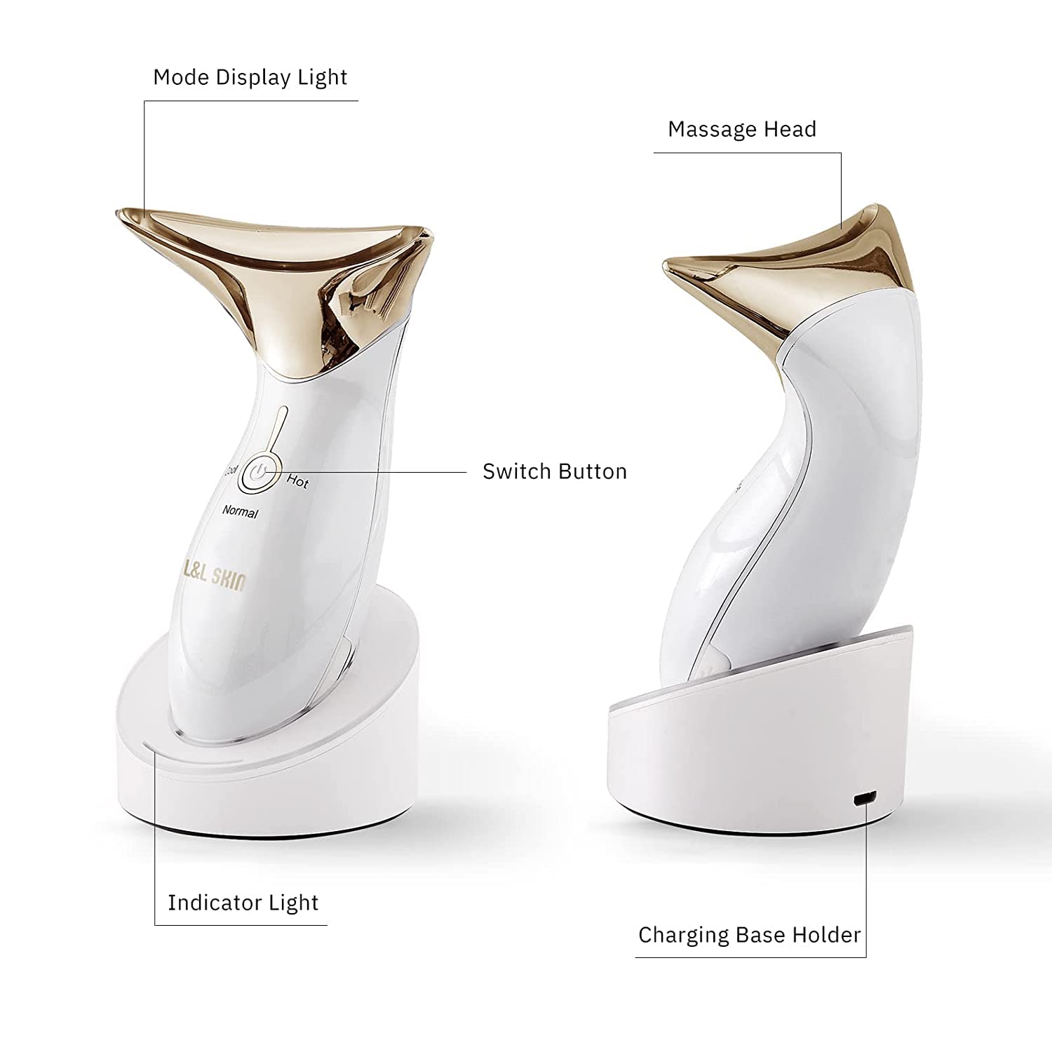 L&L SKIN Facial Massager, Face Neck Lifting Massager with Hot & Cold Modes for Wrinkles - Image 7